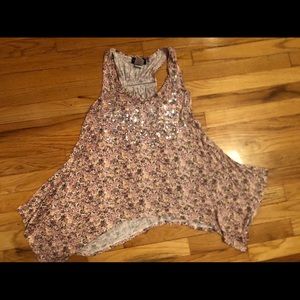 Long floral flowy tank top